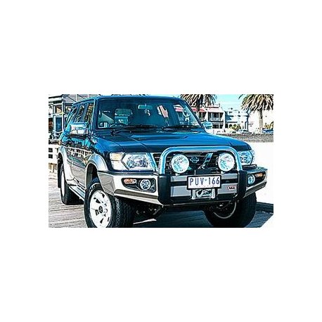 Силовой передний бампер стеклопластиковый на Nissan Patrol GR II (Y61) купить недорого с доставкой